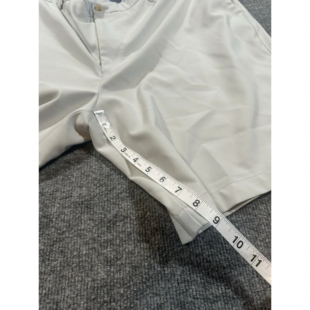 Peter Millar Shorts Mens 44 Khaki Tan Salem Performance Flat Front Golf Chino